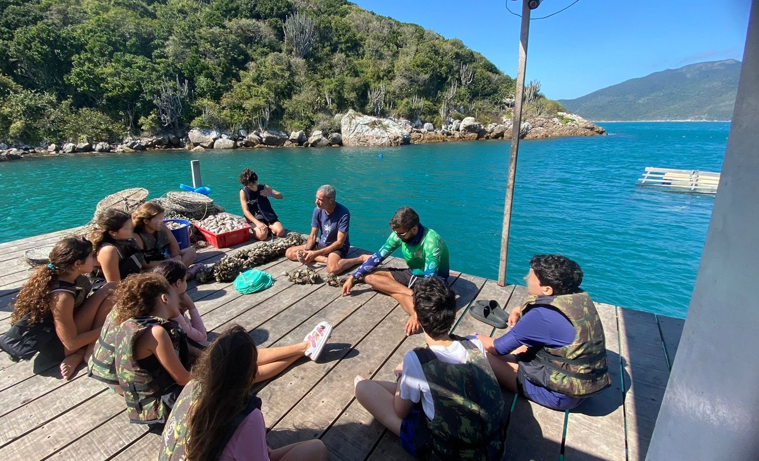 Participantes da aula SAWARI na Fazenda Marinha